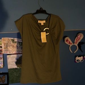 Micheal Kors army green blouse